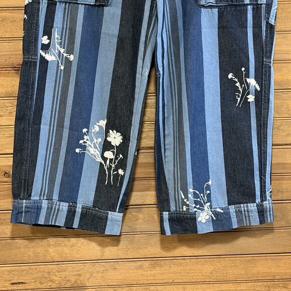 Free People We The Free Cove Crop Pull On Jeans Size Small Button Fly Beach Boho - Picture 3 of 16